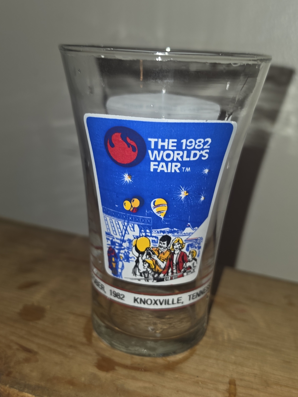 The 1982 World's Fair Knoxville Collectible Shot Glass - Blue